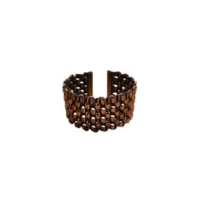 Copper Brown Woven Cuff Bracelet